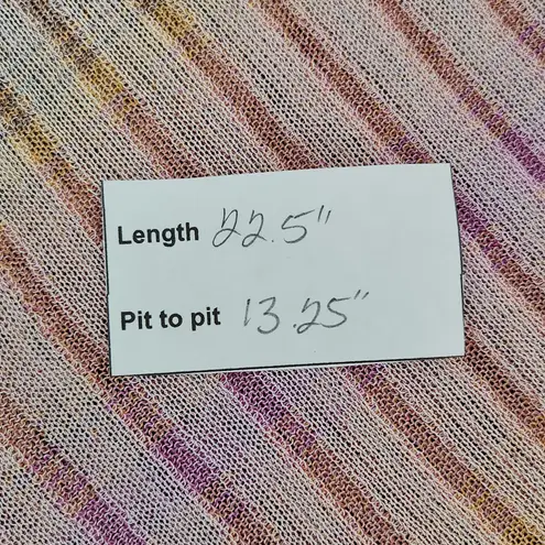 Missoni Multicolor Sheer Striped Top NWT Size 38 XS Sheer Rainbow Stripe Top