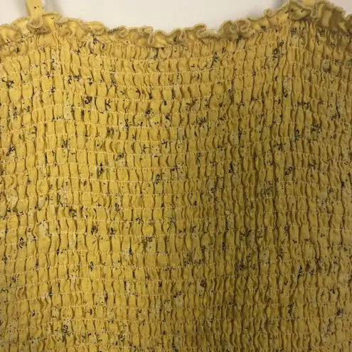 J. Galt  Speckled Yellow Smocked Top Size One Size
