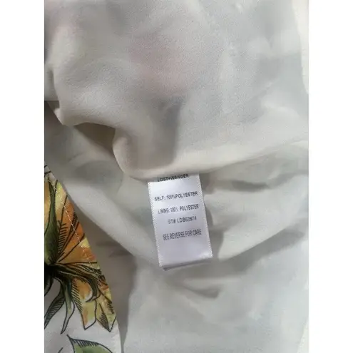 Lost + Wander Limonada Citrus Print Ruffle Mini Dress Medium