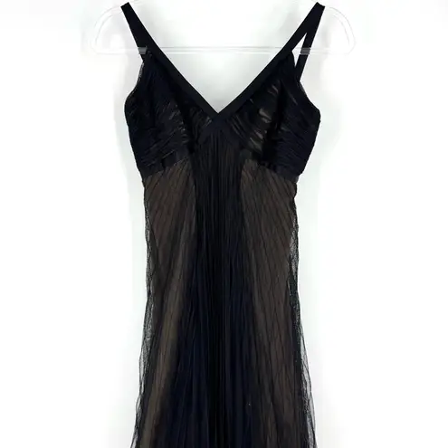 Carmen Marc Valvo Black Tulle Evening Gown Size 4