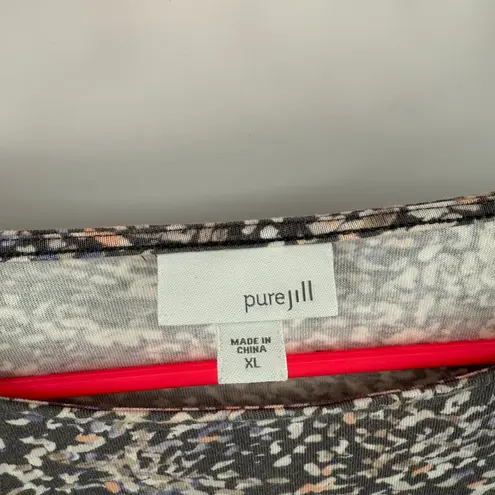 J.Jill Purejill Shirt Size Extra Large Modal Blend Multicolor Grey Tunic Top Gray
