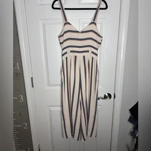 Saylor Lianna Striped Cut Out Jumpsuit Size M 100% Viscose Beachy Summer Vaca