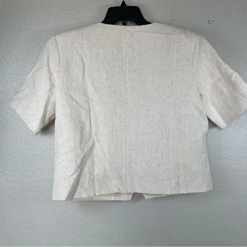 Peppermayo Hacienda linen short sleeve blazer SZ 4