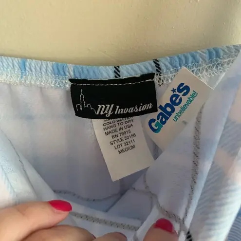 NWT Plaid tank dress size medium Blue