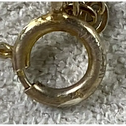 14KT Vermeil over 925 Sterling Silver 5 Flower Stations CZ Chain 18" Necklace