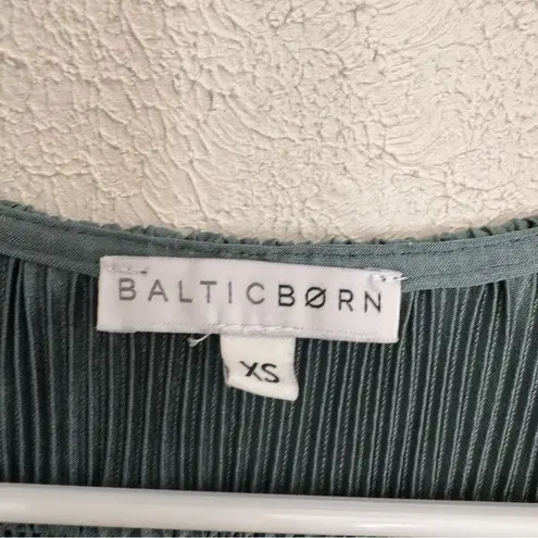 Baltic Born Athena Pleated Maxi Dress Teal Blue Green Size XS