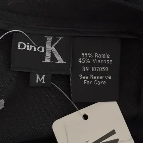 Dina K Skirt Midi Professional Career Wear Secretary Neutral Black Womens Size M Size M