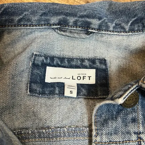 Ann Taylor LOFT Classic Denim Jean Jacket Women's Small Blue