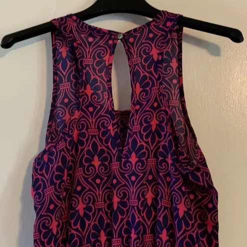 Almost Pink NWOT Boutique Sleeveless Romper Size Small Navy & Pink Print