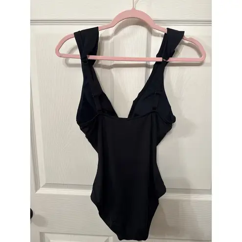 NWT SEA LEVEL Australia Eco Essentials Frill Black One Piece, sz US 6