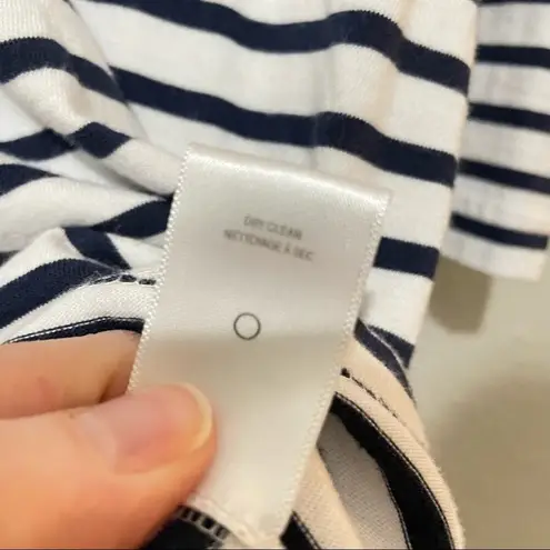 ALC Frank ALC White & Black Striped Mini Dress Shoulder Cut Out Details Womens M Tunic