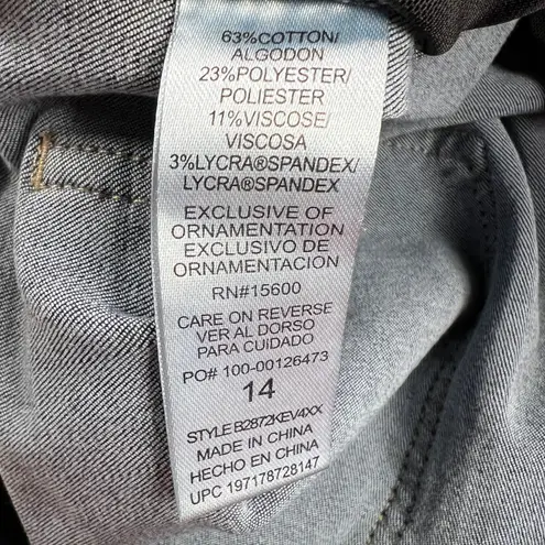 Democracy "Ab"Technology Dark Wash Boot Cut Mid Rise Tummy Control Jeans Size 14