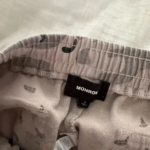 Monrow Women’s Small Camo Jogger Pants Black