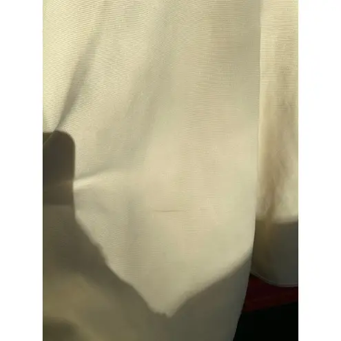 House Of CB  Caprice Milkmaid Rib Knit Cream Fit & Flare Mini Dress Large Femme