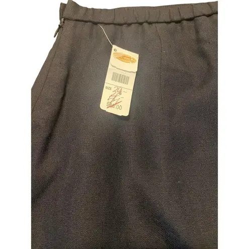 Talbots  Vintage Deadstock 28” Pencil Skirt Dark Navy Size 6 NWT Career Linen USA