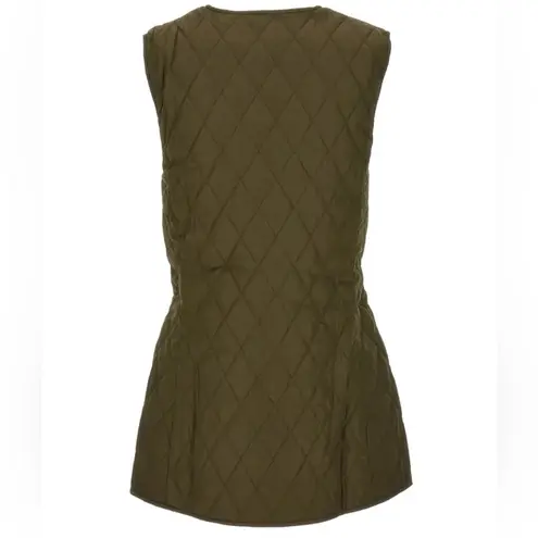 Barbour NWT x Ganni Collab Betty Reversible Vest Green size US10 UK14