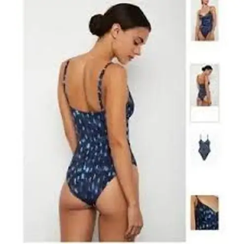 ONIA Swim Isabella Underwire Tie Dye One Piece XL Brick Red White