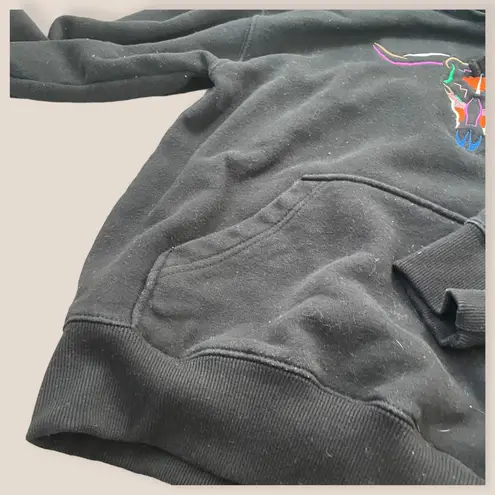 Head Kings Sportswear heavyweight Black Rainbow Embroidered Bulls Western Hoodie