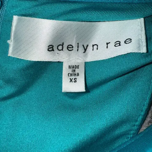 Adelyn Rae Turquoisel Green Bodycon Mini Dress Sleeveless Choker Neck EUC XS
