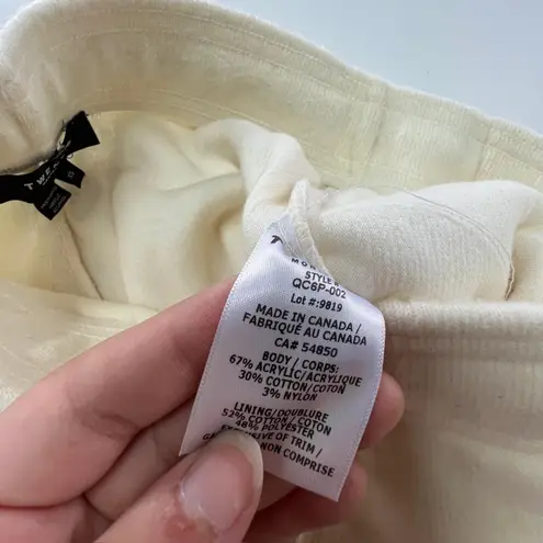 Twenty Montreal Pants Womens XS Ivory Flare Drawstring Corduroy Lounge Canada