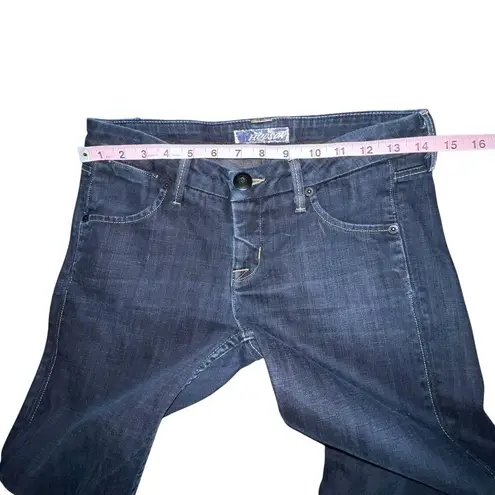 Hudson Women's Jeans Size 27 Straight Leg Dark Wash Blue Low Rise Denim Cotton