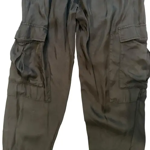 Cinq a Sept Giles Cargo Silky High Rise Jogger Black Pull On Pant, Sz XS