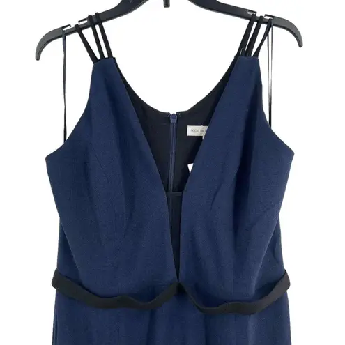 Dress the Population Semi Formal Dress Long Blue Sexy Plunge Neckline XXL New