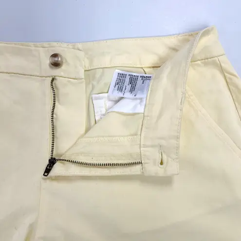 Maison Jules Women Chino Shorts Size 12 Butter Yellow Preppy Country Club Summer
