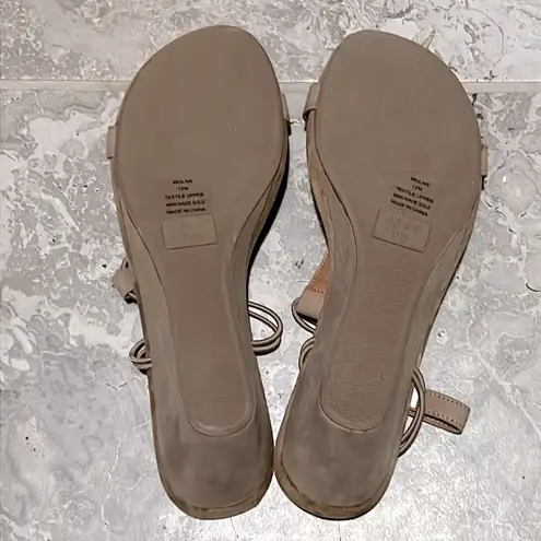 Naturalizer Style & Co Mulan Wedge Sandals in Taupe, Size 12 NEW in Box