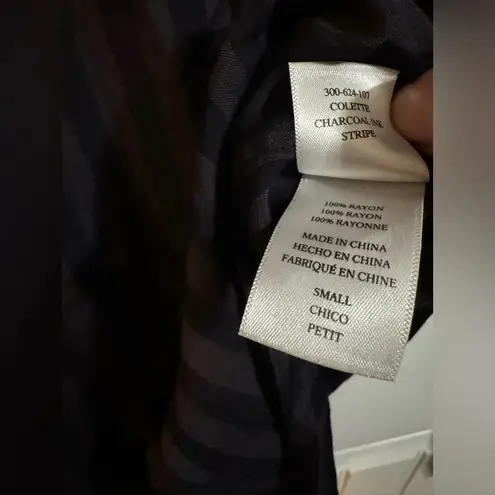 Rails Colette Charcoal Ink Stripe Button Down Blouse