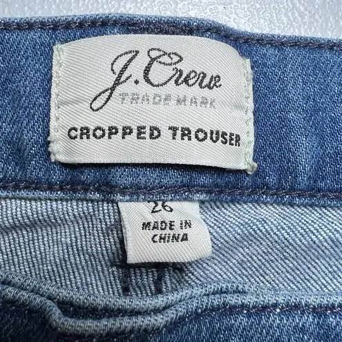 J.Crew  Cropped Trouser Wide Leg Women’s Denim Pants Size 26 Stretchy
