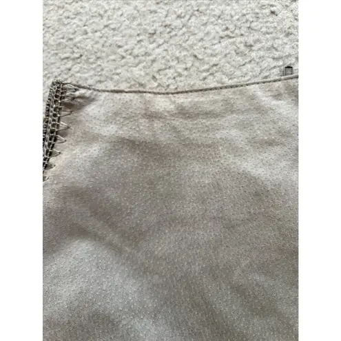 St. Tropez Vintage Saint Tropez Suede Leather Skirt sz M Green Patchwork Boho Western Suede