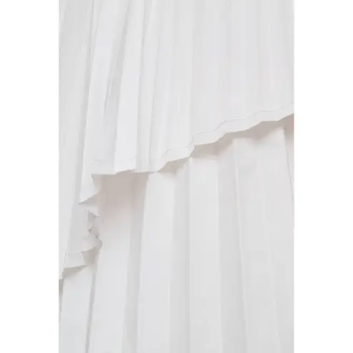 Amur Ophelia Pleated Taffeta Maxi Skirt White Womens Size 10