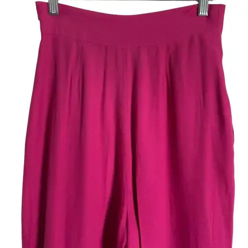 Max Mara Fuchsia Pink Pleated High Waisted Shorts Size 4