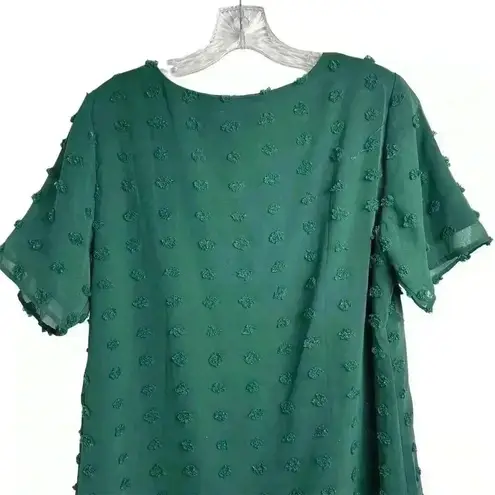 Blooming Jelly Women's Green Short Sleeve Blouse Size M Casual Top