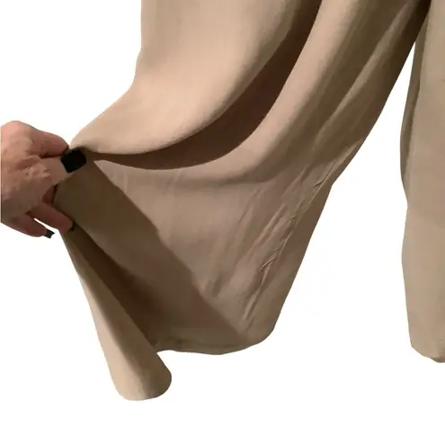 One the land Linen 4 Button Up Palazzo Wide-Leg Ankle Pants