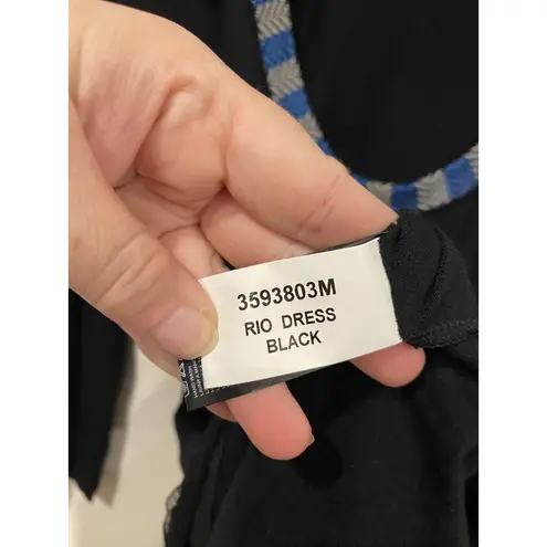 Custo Barcelona Rio Dress Womens Medium Black 3/4 Sleeve Lace Hem