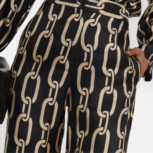 NWOT NILI LOTAN Germaine printed silk straight pants Size 0