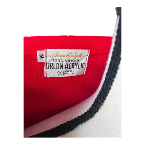 Vintage 70s Pennsleigh 100% Virgin Orlon Acrylic Red Button