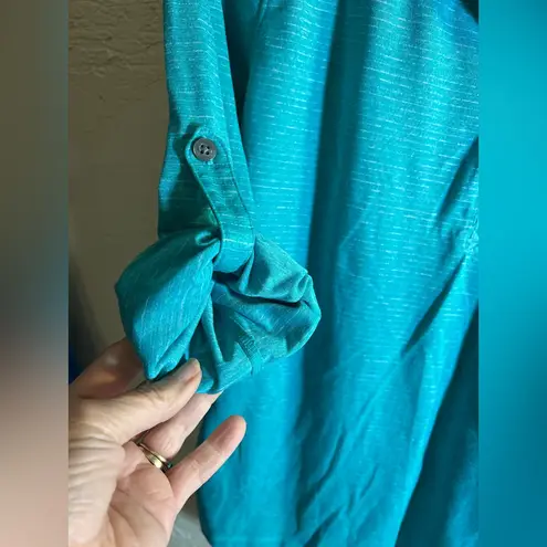 Marmot Turquoise Women's Hoodie outdoor gorpcore normcore long sleeve rolled SP