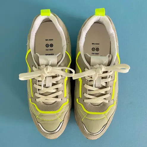 Schutz Penny Grey & Green Sneakers