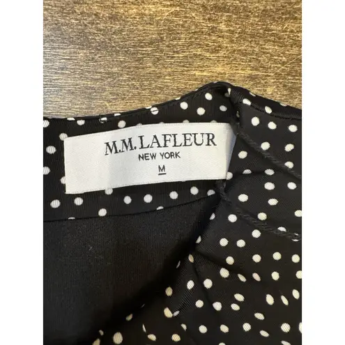 MM. LaFleur The Juliana Dress—Pin Dot Jersey Size Medium Polka Dot Black