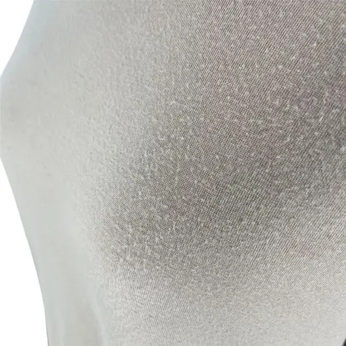 JODIFL Long-Line Blush Pink Taupe Long Sleeve Round Neck Lace Trim Shirt Medium