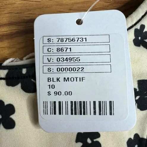 Free People x Zulu & Zephyr Black Bone String Brief Bikini Bottoms 6 Floral NWT