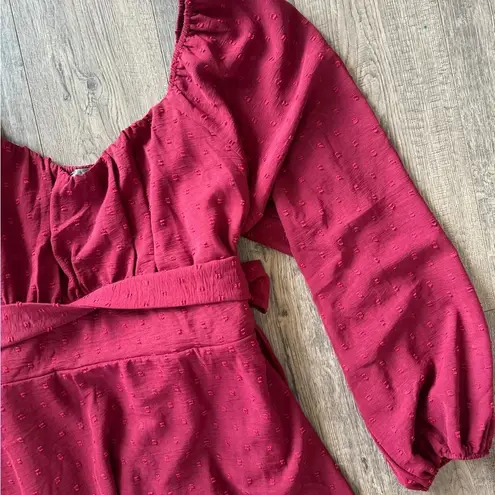 Arula Adelyn Swiss Dot Bow Back Swiss Dot Mini Dress