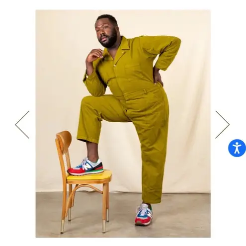 Big Bud Press Everyday Utility Jumpsuit Cotton Olive Green Small EUC