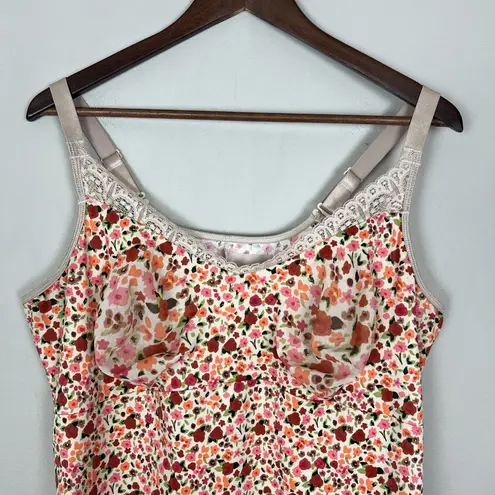 Ruby Ribbon Camisole Tank Top Shapewear Womens 46 Floral Heritage Lace Slimming Pink Size undefined