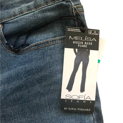 Sofia Vergara Sofia Jeans By  Sz 16 Button Fly MELISSA High Rise Flare Med Wash