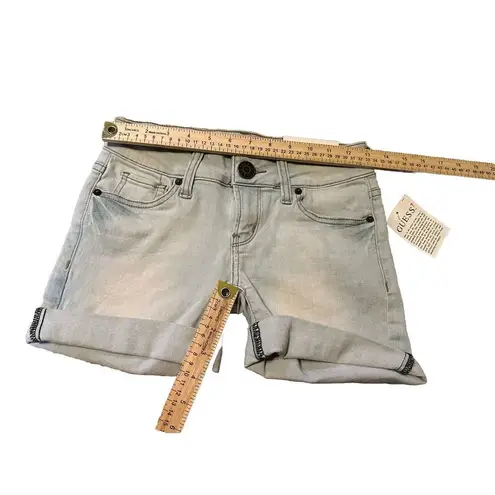 Guess  Denim Jeans Cassandra Bermuda Shorts‎ Women's Size 24 Light Wash