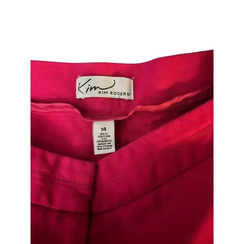 kim rogers Women's Fuchsia Casual Capris Pants
